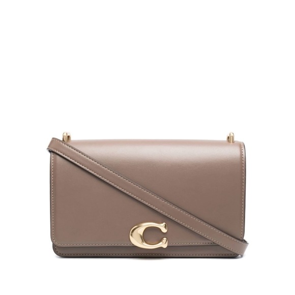 Coach Taupe Leather Crossbody Bag - Picture 1 of 5